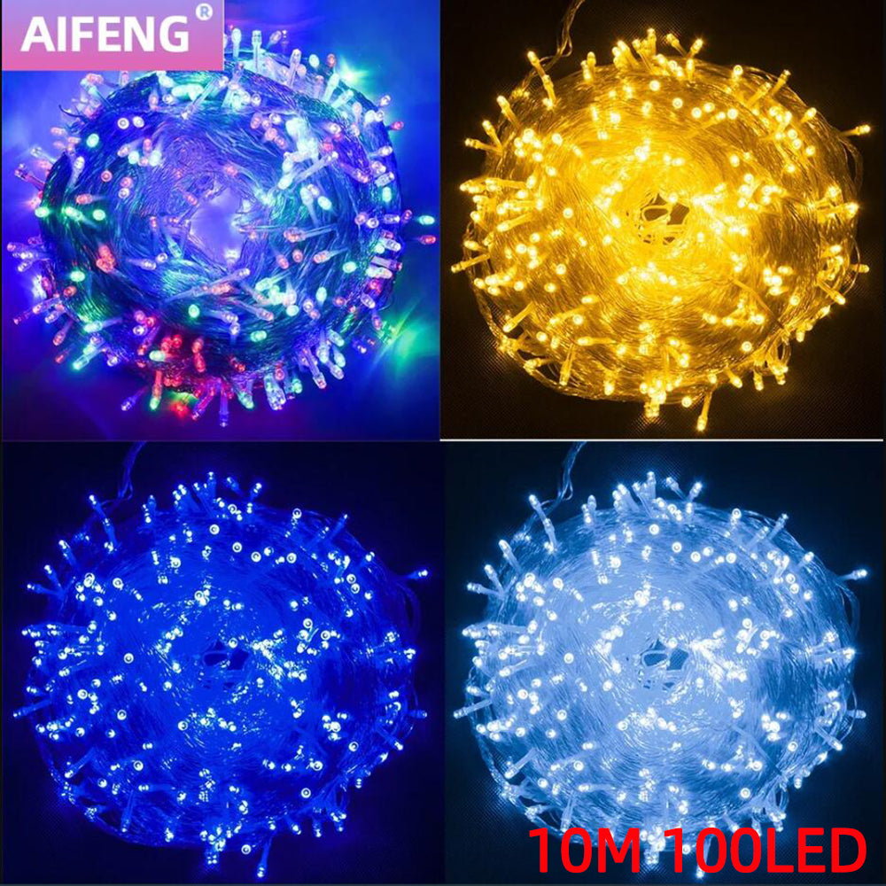 10M 100Leds Xmas Outdoor christmas lights led string lights Luces Decoracion fairy light holiday lights lighting tree garland