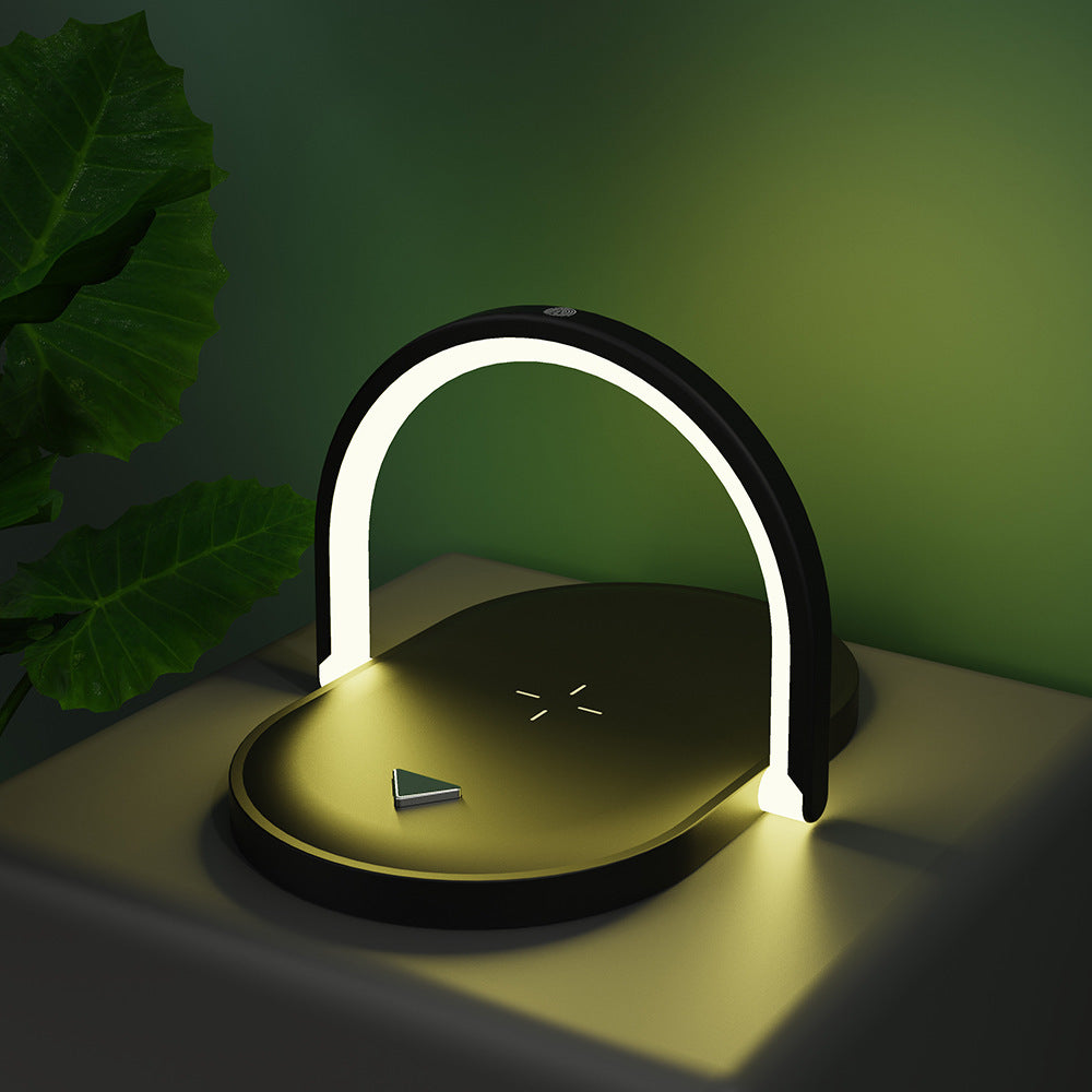 Multifunctional 15W Fast Charging Foldable Wireless Charger with Adjustable LED Night Light and Mobile Stand